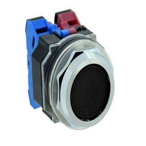 IDEC ABD120NUB Push Button - Round Flush, Black