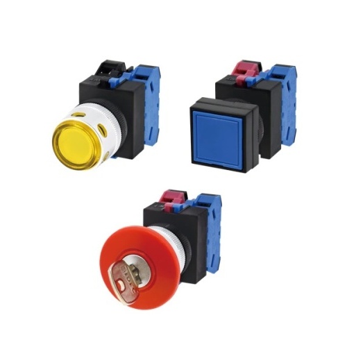 IDEC AYLW4LD-R-K Lens Mushroom Standard/Ribbing, Red