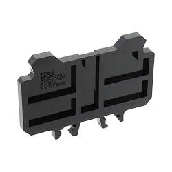 IDEC BNE150W, End Plate, Screwless, Black