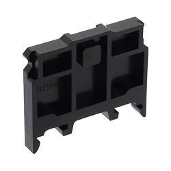 IDEC BNE15W, End Plate, Screwless, Black