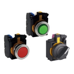 IDEC CW1P-1EQM4Y - Pilot Light, LED, Yellow, 22 mm, Plastic Round Bezel