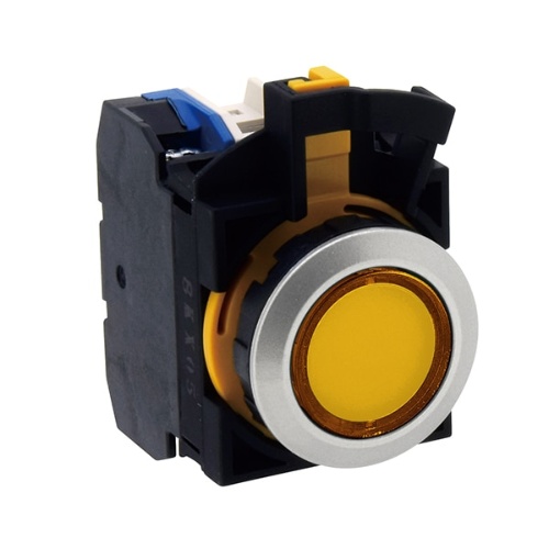 IDEC CW4L-M1E02Q4Y Illuminated Pushbutton 22mm 2nc Y, Yellow