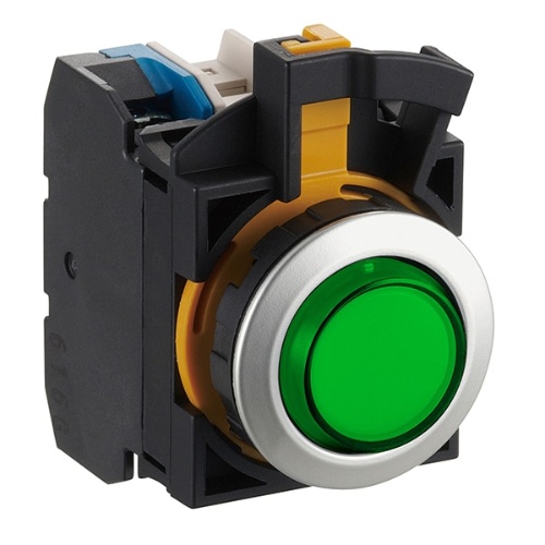 IDEC CW4L-M2E10QHG Illuminated Pushbutton 22mm 1no G, Green 