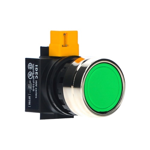 IDEC HW4B-M1-B-MARKEM 22mm Mom Metal Pushbutton Markem