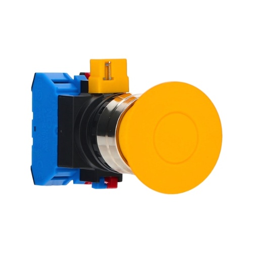 IDEC HW4B-Y2F02-Y HW Mtl Bzl Estop Psh/Pll 2nc Y, Yellow