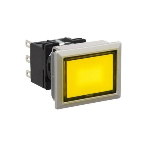 IDEC LB8ML-M1T11VY LB 16mm Illuminated Pushbutton Spdt Y, Yellow