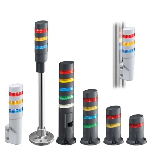 IDEC LD6A-4KZQB-RYSGC LED Tower Pole Bracket 4 Tier - Blue/Yellow/Red/Green