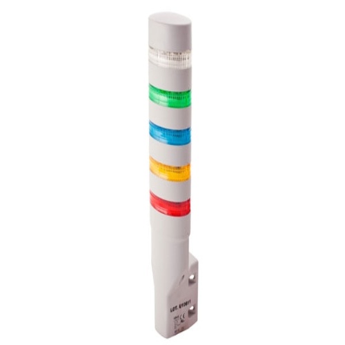 IDEC LD6A-5WQW-RYGSW LED Tower Wall Mount 5 Tier - Yellow/Blue/Red/White/Green