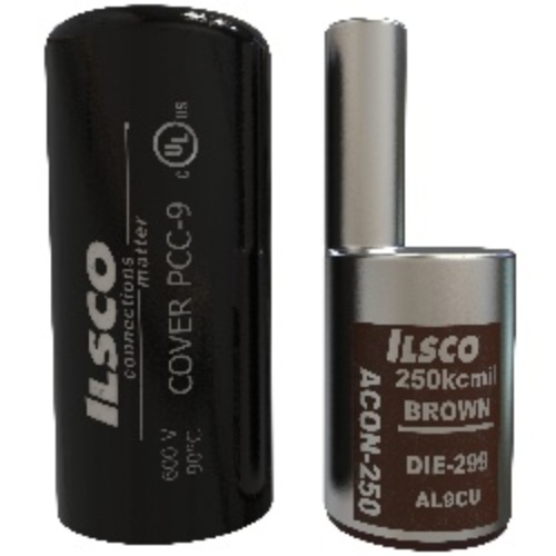 Ilsco ACON-500 Pigtail Adaptor - Aluminum, Stranded, 600 V, Silver