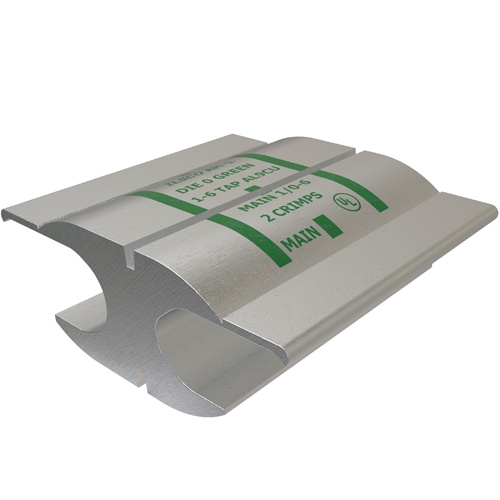 Ilsco AH-1 Compression Taps - Aluminum, 1/0-6 AWG, Stranded, 35 kV, Silver