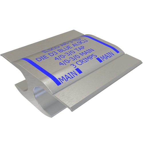 Ilsco AH-3 Compression Taps - Aluminum, 4/0-3/0 AWG, Stranded, 35 kV, Silver