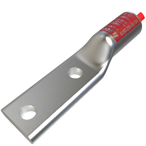 Ilsco ALND-250-38-134 Compression Lug - Aluminum, 250 MCM, Stranded, 35 kV, 3/8", Silver