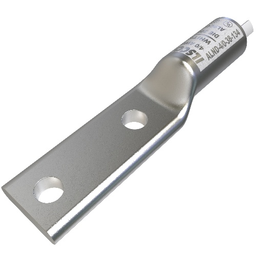 Ilsco ALND-4/0-38-134 Compression Lug - Aluminum, 4/0 AWG, Stranded, 35 kV, 3/8", Silver