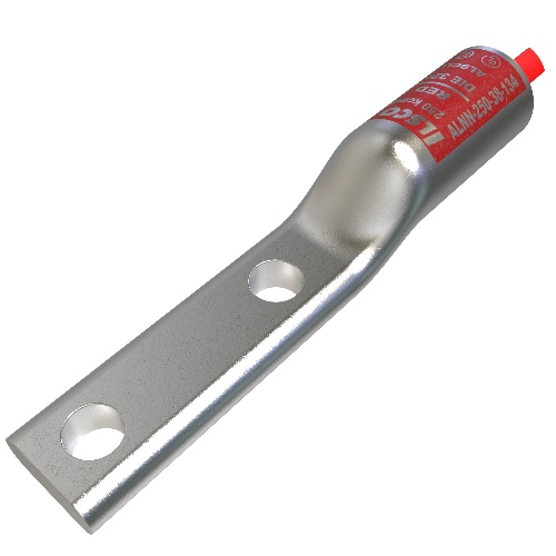 Ilsco ALNN-250-38-134 Compression Lug - Aluminum, 250 MCM, Stranded, 35 kV, 3/8", Silver