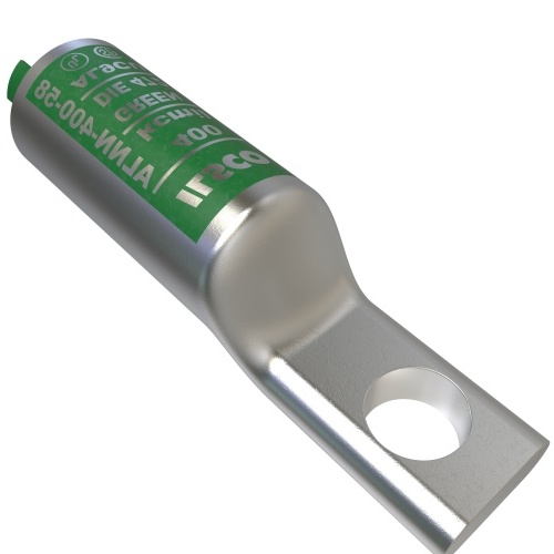 Ilsco ALNN-400-58 Compression Lug - Aluminum, 400 MCM, Stranded, 35 kV, 5/8", Silver