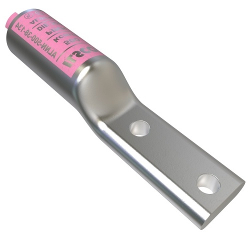 Ilsco ALNN-500-38-134 Compression Lug - Aluminum, 500 MCM, Stranded, 35 kV, 3/8", Silver