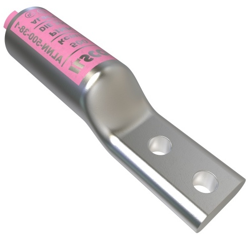 Ilsco ALNN-500-38-1 Compression Lug - Aluminum, 500 MCM, Stranded, 35 kV, 3/8", Silver