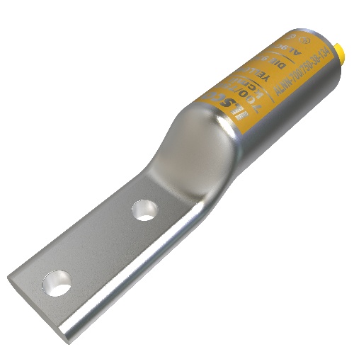 Ilsco ALNN-700/750-38-134 Compression Lug - Aluminum, 750-700 MCM, Stranded, 35 kV, 3/8", Silver