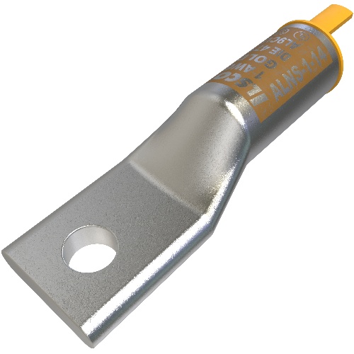 Ilsco ALNS-1-14 Compression Lug - Aluminum, 1 AWG, Stranded, 35 kV, 1/4"