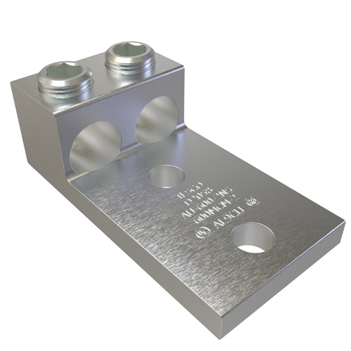 Ilsco AU-600-2NS Mechanical Lug - Aluminum, 600-2 AWG, Stranded, 35 kV