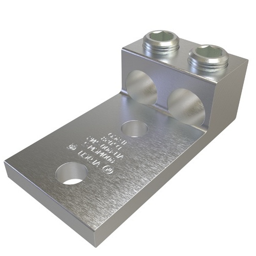 Ilsco AU-600-2NS Mechanical Lug - Aluminum, 600-2 AWG, Stranded, 35 kV
