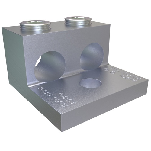 Ilsco AU-800 Mechanical Lug - Aluminum, 800-300 MCM, Stranded, 35 kV, 5/8", Silver