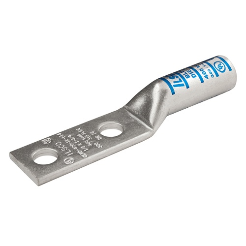 Ilsco CLND-700-38-118 Compression Lug - Copper, 700 MCM, Flex, 35 kV, 3/8", Silver