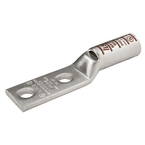 Ilsco CLWD-3-14-34 Compression Lug - Copper, 3 AWG, Stranded, 35 kV, 1/4"