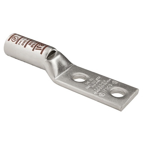 Ilsco CLWD-3-14-58 Compression Lug - Copper, 3 AWG, Stranded, 35 kV, 1/4"