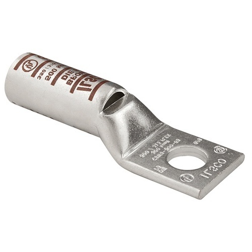 Ilsco CLWS-3/0-10 Compression Lug - Copper, 3/0 AWG, Stranded, 35 kV, #10, Silver