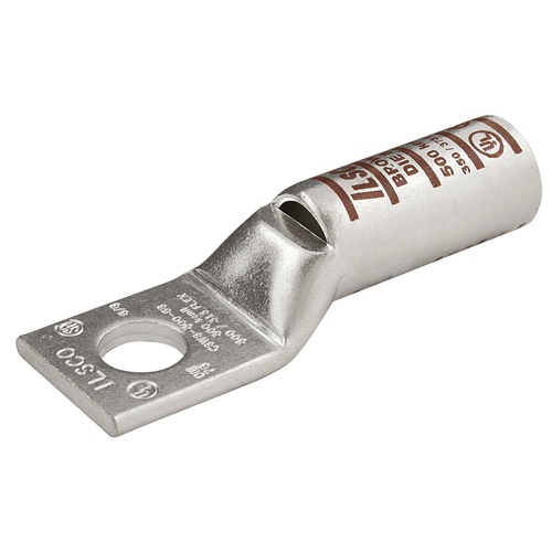 Ilsco CLWS-3/0-516 Compression Lug - Copper, 3/0 AWG, Stranded, 35 kV, 5/16", Silver