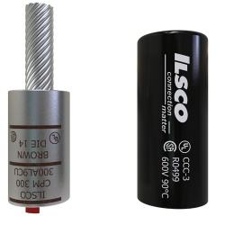 Ilsco CPM-300 Pigtail Adaptor - Copper, 300 MCM, Stranded, 600 V, Silver