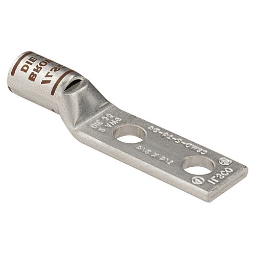 Ilsco CSWD-250-38-134 Compression Lug - Copper, 250 MCM, Flex, 35 kV, 3/8", Silver
