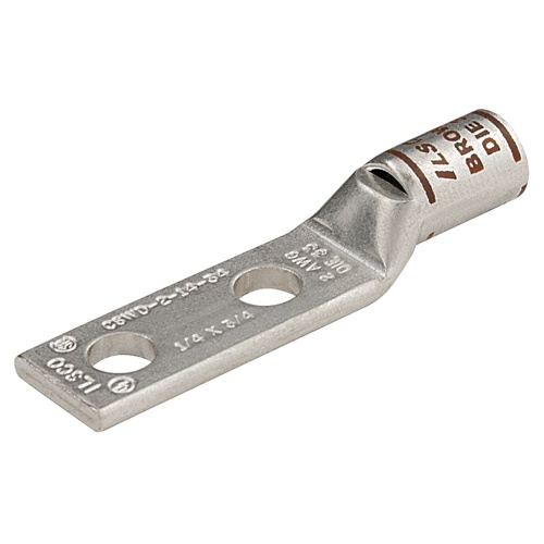 Ilsco CSWD-750-38-1 Compression Lug - Copper, 750 MCM, Flex, 35 kV, 3/8", Silver