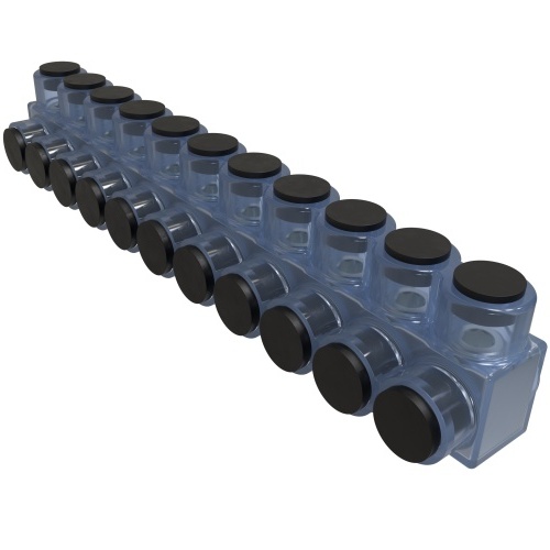 Ilsco ECTS-11-750 Multi-Tap Connector - Aluminum, 750-250 MCM, Stranded, 600 V, Clear