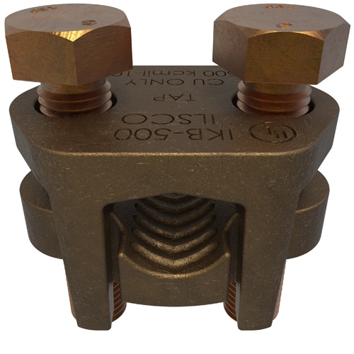 Ilsco IKB-500 Split Bolt - Copper, 500-400 MCM, Stranded, 35 kV, Copper
