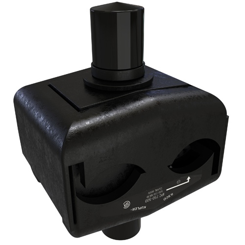 Ilsco IPC-750-500 Insulation Piercing Connector - Copper, 750-500 MCM, Stranded, 600 V, 430 Amp, Black