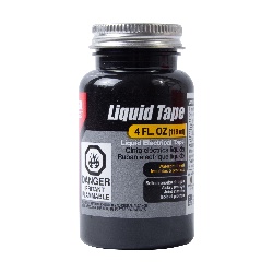 Ilsco LTB-400 - Liquid Electrical Tape, Waterproof Seal, All Indoor/Outdoor Uses, Includes Brush, Black, 4oz, 1/Jar