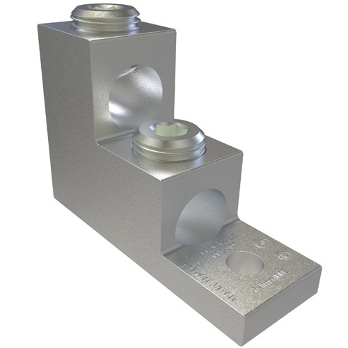 Ilsco PB2-300 Panelboard Lug - Aluminum, 300-6 AWG, Stranded, 35 kV, 5/16", Silver