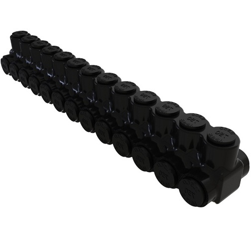 Ilsco PBTD-13-750 Multi-Tap Connector - Aluminum, 750-250 MCM, Stranded, 600 V, Black