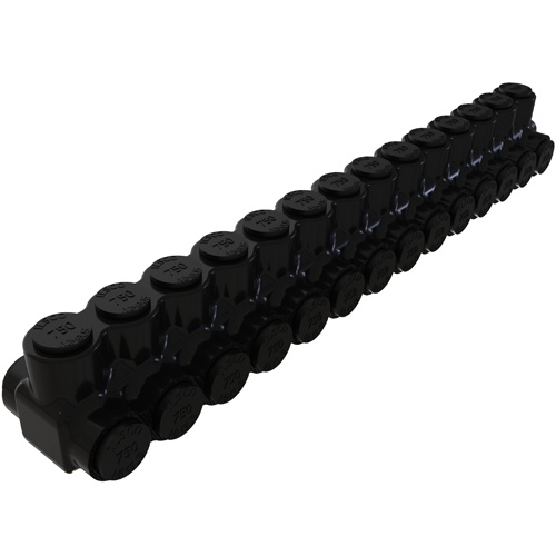 Ilsco PBTD-14-750 Multi-Tap Connector - Aluminum, 750-250 MCM, Stranded, 600 V, Black