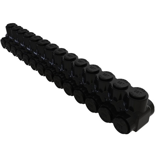 Ilsco PBTD-14-750 Multi-Tap Connector - Aluminum, 750-250 MCM, Stranded, 600 V, Black