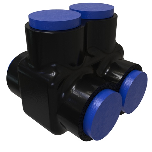 Ilsco PBTD-2-250-F Multi-Tap Connector - Aluminum, 250-6 AWG, Stranded, 600 V, 290 Amp, Black