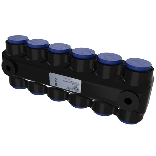 Ilsco PBTD-4-750-M-F Multi-Tap Connector - Aluminum, 750-4/0 AWG, Flex, 600 V, Black