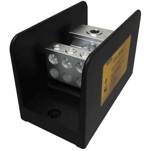 Ilsco PDB-16-350-1 Power Distribution Block - Aluminum, 350-6 AWG, Solid, 600 V, 1/4", 310 Amp