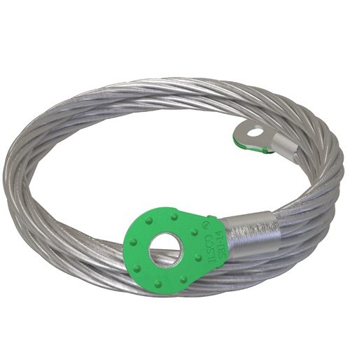 Ilsco SBJ-14-54 Bonding Jumper - Copper, Flex, 1/4", 6 AWG