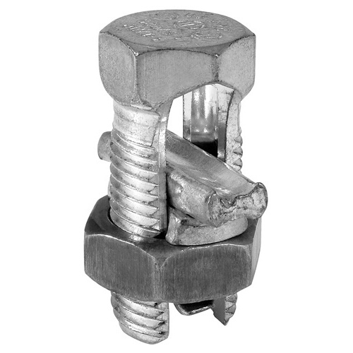 Ilsco SK-1/0 Split Bolt - Copper, 1/0-8 AWG, Solid, 35 kV, Silver
