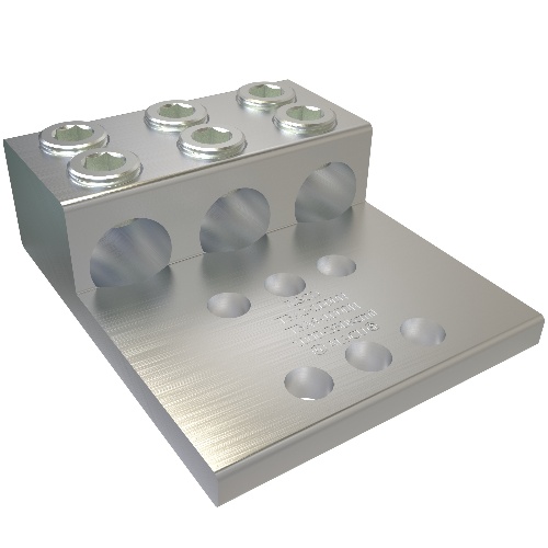 Ilsco T3A2-1000N Mechanical Lug - Aluminum, 1000-500 MCM, Stranded, 35 kV