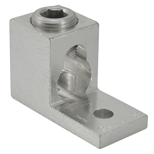 Ilsco TA-500-S Mechanical Lug - Aluminum, 600-4 AWG, Stranded, 35 kV, 3/8", Silver