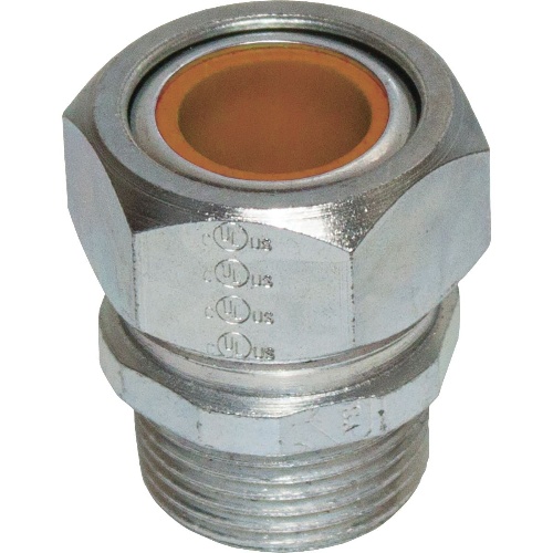 Killark CG6250S - Industrial Location 1/2" Steel Cord Grip, 0.625 - 0.75" Cable Range